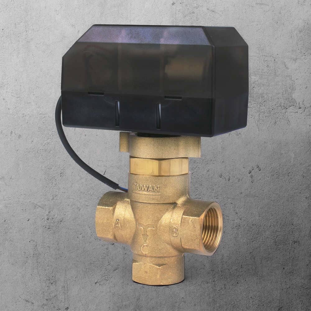 3-Wire 3-Way Motorized Forged Brass Valve